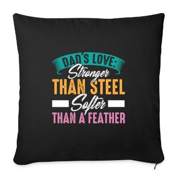 Vatertag Papa Liebe Stärker Papa Papa Vater Grafik - Sofakissenbezug 45 x 45 cm - Schwarz - Vorne