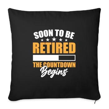 Bientôt à la retraite 2023 Célébration de la retraite hommes - Housse de coussin décorative 45 x 45 cm - noir - Devant