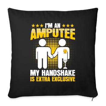 Amputierter Handschlag Bein-arm-prothese Mit - Sofakissenbezug 45 x 45 cm - Schwarz - Vorne
