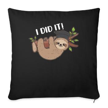 Inertie mignonne graduée paresseuse - Housse de coussin décorative 45 x 45 cm - noir - Devant
