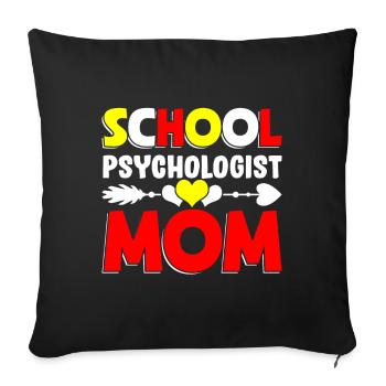 School Psychologist Mama Psychology Teacher Students - Sofa pillowcase 17,3'' x 17,3'' (45 x 45 cm) - black - Front