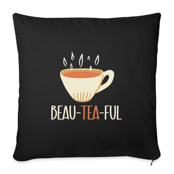 Beauteaful Chai Drinkers Tea Lovers Chai Tea - Sofa pillowcase 17,3'' x 17,3'' (45 x 45 cm) - black - Front