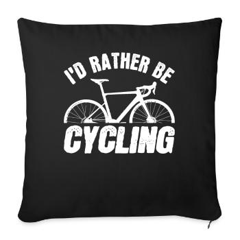 Chers amateurs de cyclisme Cyclistes - Housse de coussin décorative 45 x 45 cm - noir - Devant