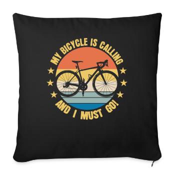 Le vélo appelle les amateurs de cyclisme Bike - Housse de coussin décorative 45 x 45 cm - noir - Devant