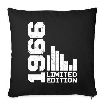 Vintage 1966 Birthday Gift 1966 Year 1966 - Sofa pillowcase 17,3'' x 17,3'' (45 x 45 cm) - black - Front