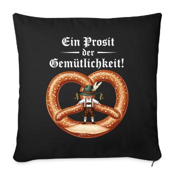 Un toast au confort ! - Housse de coussin décorative 45 x 45 cm - noir - Devant