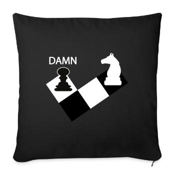 Schach - Sofakissenbezug 45 x 45 cm - Schwarz - Vorne