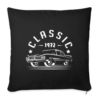 Gift idea - CLASSIC 1972. - Sofa pillowcase 17,3'' x 17,3'' (45 x 45 cm) - black - Front