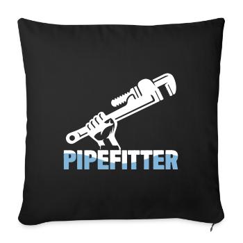 Pipefitter - Sofa pillowcase 17,3'' x 17,3'' (45 x 45 cm) - black - Front