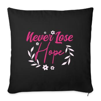 October Rose Hope For All - Sofa pillowcase 17,3'' x 17,3'' (45 x 45 cm) - black - Front
