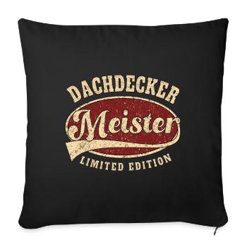 Dachdecker Meister limitet edition retro - Sofakissenbezug 45 x 45 cm - Schwarz - Vorne