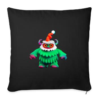 Christmas Monster Xma's Monster - Sofa pillowcase 17,3'' x 17,3'' (45 x 45 cm) - black - Front