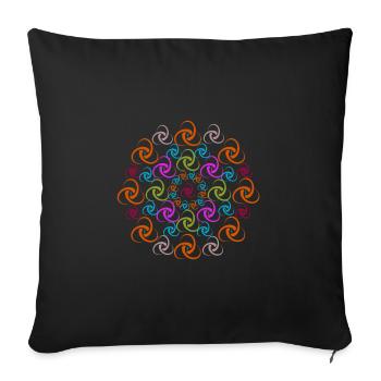 Bretagne - Koroll ar triskelloù - Housse de coussin décorative 45 x 45 cm - noir - Devant