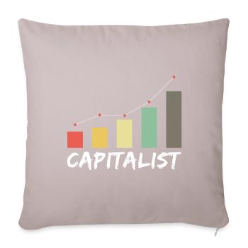 Capitalist - Kapitalist Geld Money Börse Exchange - Sofa pillowcase 17,3'' x 17,3'' (45 x 45 cm) - light taupe - Front