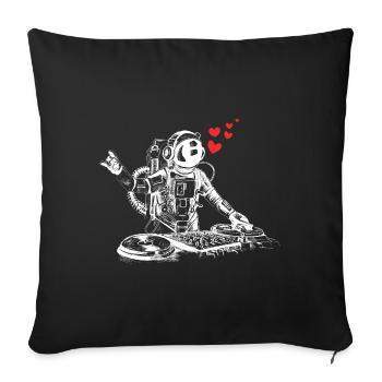 Music | I love music - Sofa pillowcase 17,3'' x 17,3'' (45 x 45 cm) - black - Front