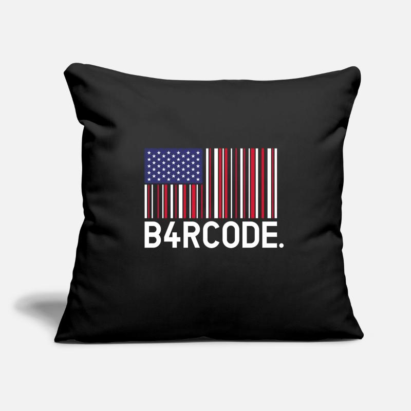 B4RCODE. États-Unis Housse de coussin décorative 45 x 45 cm