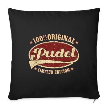 Caniche 100% Original - Housse de coussin décorative 45 x 45 cm - noir - Devant
