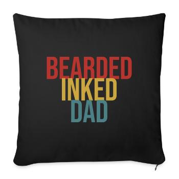 the bearded dad - Housse de coussin décorative 45 x 45 cm - noir - Devant
