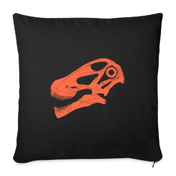 Crâne fossile d’Argentinosaurus - Housse de coussin décorative 45 x 45 cm - noir - Devant