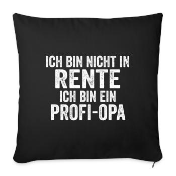 Profi-Opa - Housse de coussin décorative 45 x 45 cm - noir - Devant