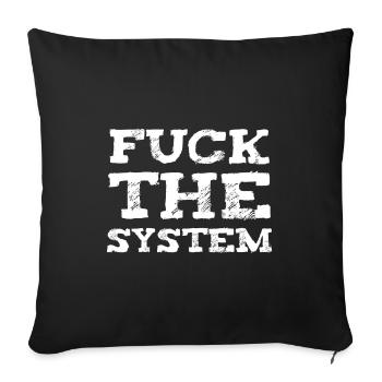 Baiser le système - Housse de coussin décorative 45 x 45 cm - noir - Devant