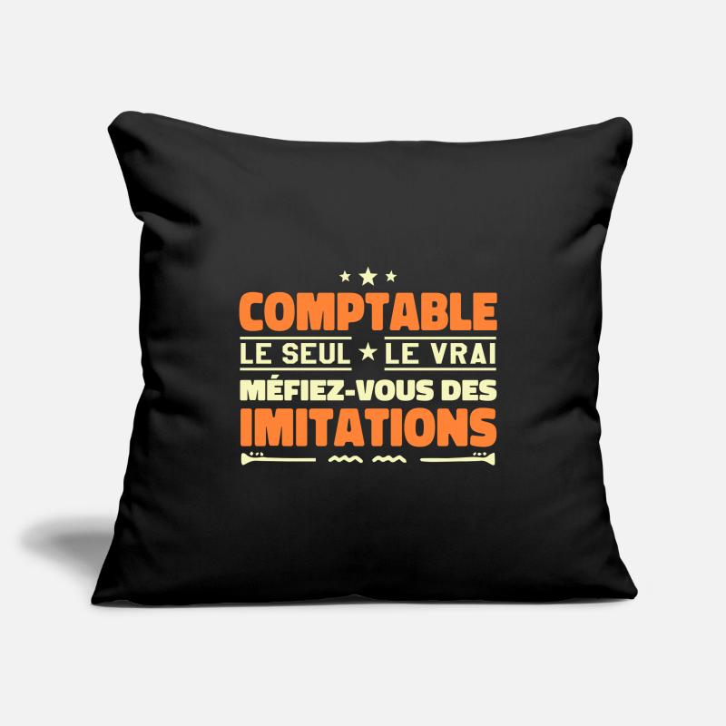 Comptable le seul. Comptable le vrai. Comptable Housse de coussin décorative 45 x 45 cm