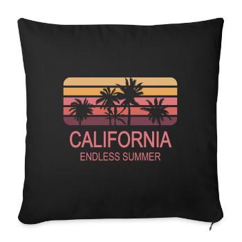 California - Sofa pillowcase 17,3'' x 17,3'' (45 x 45 cm) - black - Front