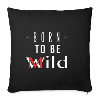 Born To Be Mild - Sofa pillowcase 17,3'' x 17,3'' (45 x 45 cm) - black - Front