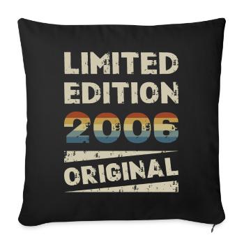 Limited Edition 18th Birthday Party Vintage 2006 - Sofa pillowcase 17,3'' x 17,3'' (45 x 45 cm) - black - Front