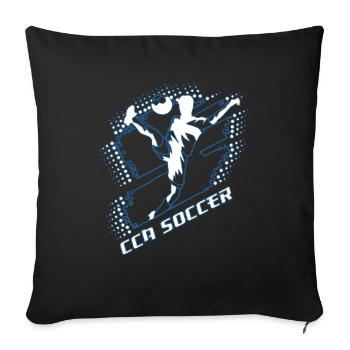 Soccer I Love Playing Soccer - Sofa pillowcase 17,3'' x 17,3'' (45 x 45 cm) - black - Front