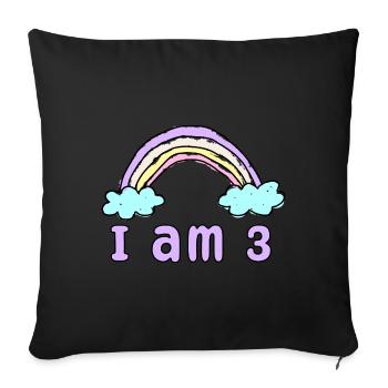 Cadeau 3 ans Anniversaire J'ai 3ans - Housse de coussin décorative 45 x 45 cm - noir - Devant