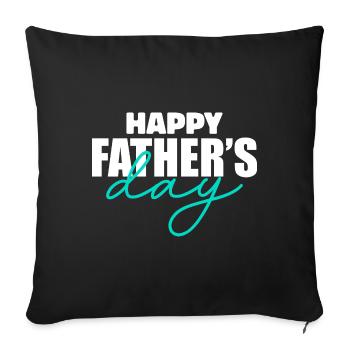 Happy Fathers Day - Housse de coussin décorative 45 x 45 cm - noir - Devant