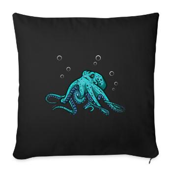 Octopus Octopus Marine Animal - Sofa pillowcase 17,3'' x 17,3'' (45 x 45 cm) - black - Front