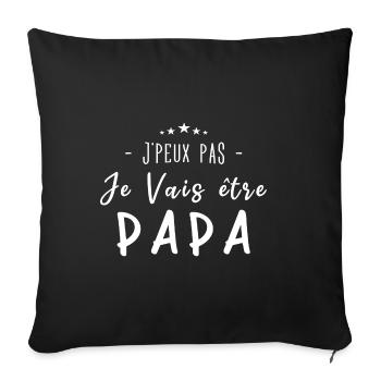 I can't I'm going to be DADA - Sofa pillowcase 17,3'' x 17,3'' (45 x 45 cm) - black - Front