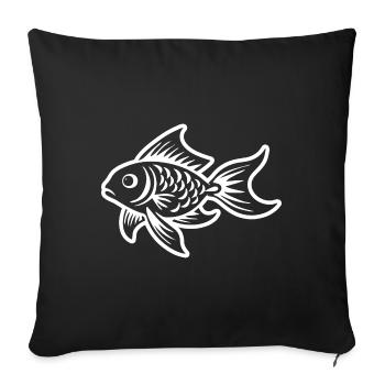Poisson - Housse de coussin décorative 45 x 45 cm - noir - Devant