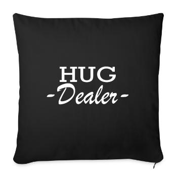 Hug dealer White love affection funny naughty - Sofa pillowcase 17,3'' x 17,3'' (45 x 45 cm) - black - Front