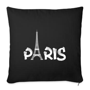 PARIS - Housse de coussin décorative 45 x 45 cm - noir - Devant