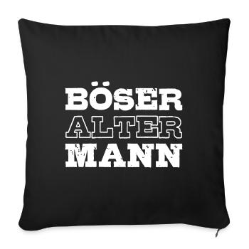 Böser Alter Mann - Sofakissenbezug 45 x 45 cm - Schwarz - Vorne