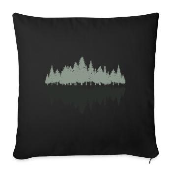 Tree Silhouette Scout Hiking and Camping - Sofa pillowcase 17,3'' x 17,3'' (45 x 45 cm) - black - Front