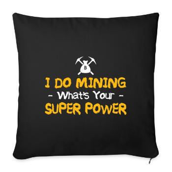 Mining - Sofa pillowcase 17,3'' x 17,3'' (45 x 45 cm) - black - Front