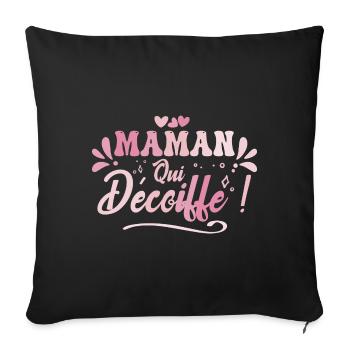 Best mom who dishevels, gift idea mom - Sofa pillowcase 17,3'' x 17,3'' (45 x 45 cm) - black - Front