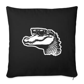 Crocodile Alligator - Sofa pillowcase 17,3'' x 17,3'' (45 x 45 cm) - black - Front