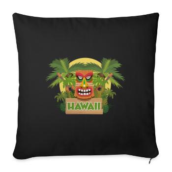 Hawaii Vacation Souvenirs Beach Hawaii - Sofa pillowcase 17,3'' x 17,3'' (45 x 45 cm) - black - Front