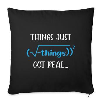 Funny Math Quote Math Teacher Math Sayings - Sofa pillowcase 17,3'' x 17,3'' (45 x 45 cm) - black - Front