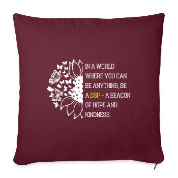 Direct Support Professional - Sofa pillowcase 17,3'' x 17,3'' (45 x 45 cm) - burgundy - Front