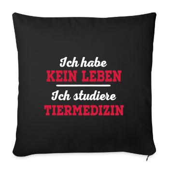 veterinary medicine - Sofa pillowcase 17,3'' x 17,3'' (45 x 45 cm) - black - Front