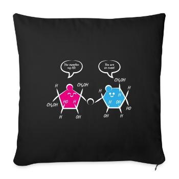 You sweeten my life gift Chemist Science - Sofa pillowcase 17,3'' x 17,3'' (45 x 45 cm) - black - Front