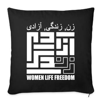 Women life freedom - Sofakissenbezug 45 x 45 cm - Schwarz - Vorne