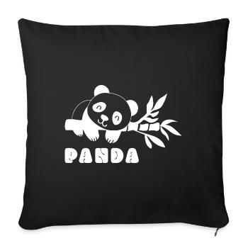 Panda Cute China Bear Animal Saying Gift Idea - Sofa pillowcase 17,3'' x 17,3'' (45 x 45 cm) - black - Front