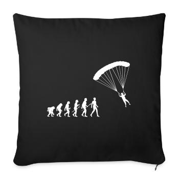 Paraglider Evolution Fallschirmspringer Sport - Sofakissenbezug 45 x 45 cm - Schwarz - Vorne